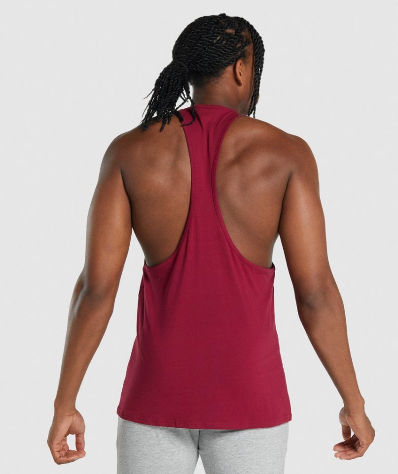 Men's Gymshark Critical 2.0 Stringer Tanks Fuchsia | NZ 3AZIXD